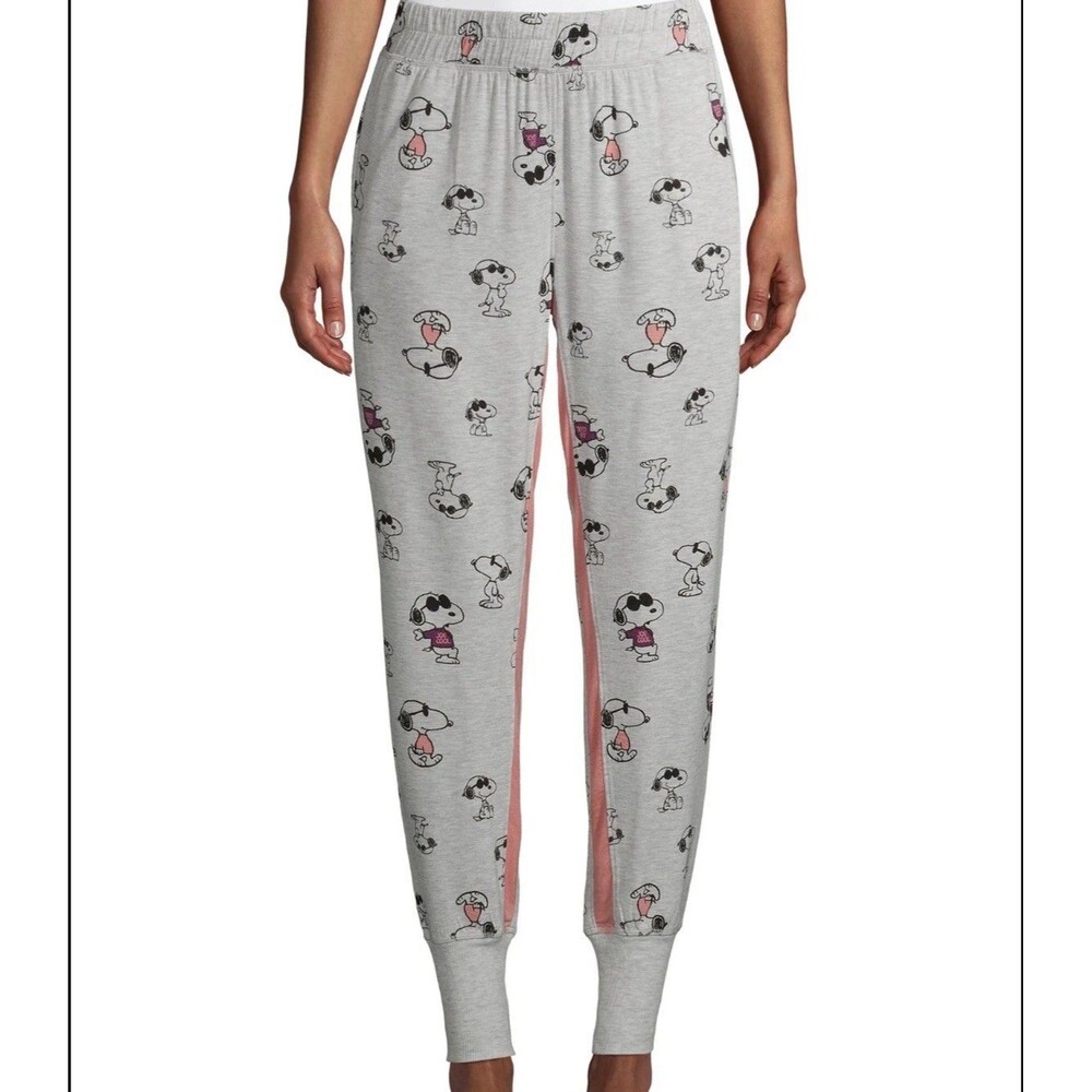 Peanut Women’s  Snoopy Joe Cool Cozy Core Joggers Loungewear Pants Soft Girl XL